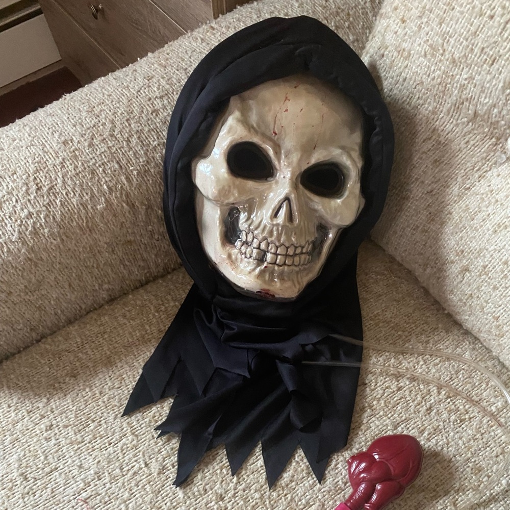 Black Hooded Skull Mask